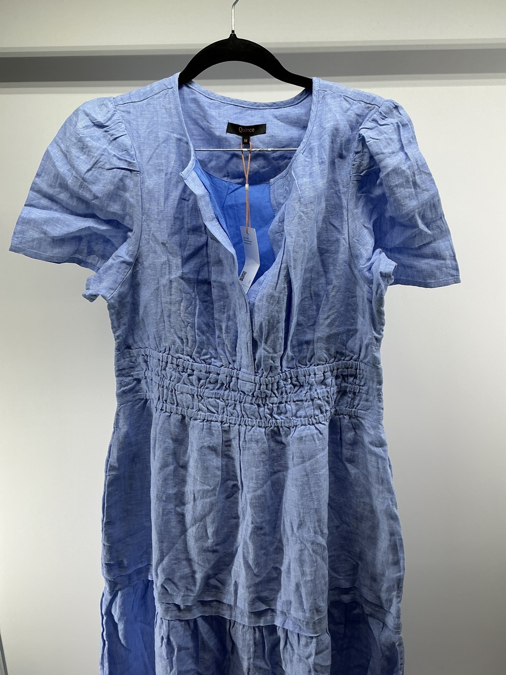 100% European Linen Tiered Maxi Dress